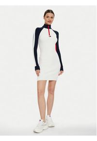 Tommy Jeans Sukienka dzianinowa Colorblock Rib Sweater Dress DW0DW18701 Biały Slim Fit. Kolor: biały. Materiał: syntetyk #4