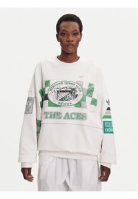Adidas - adidas Bluza Archive Court JW0149 Biały Oversize. Kolor: biały. Materiał: bawełna