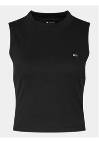 Tommy Jeans Top DW0DW17533 Czarny Regular Fit. Kolor: czarny. Materiał: bawełna #4
