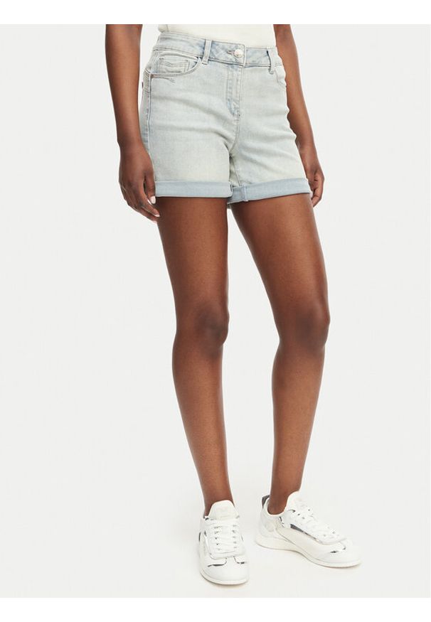 Morgan Szorty jeansowe 241-SHAKU Niebieski Regular Fit. Kolor: niebieski. Materiał: bawełna