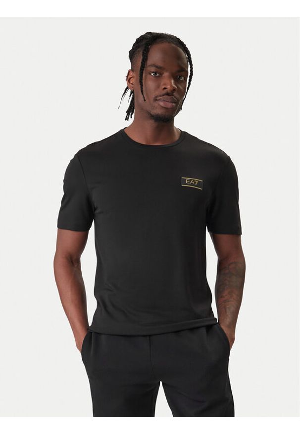 EA7 Emporio Armani T-Shirt 7M001331 AF13739 UC001 Czarny Regular Fit. Kolor: czarny. Materiał: wiskoza