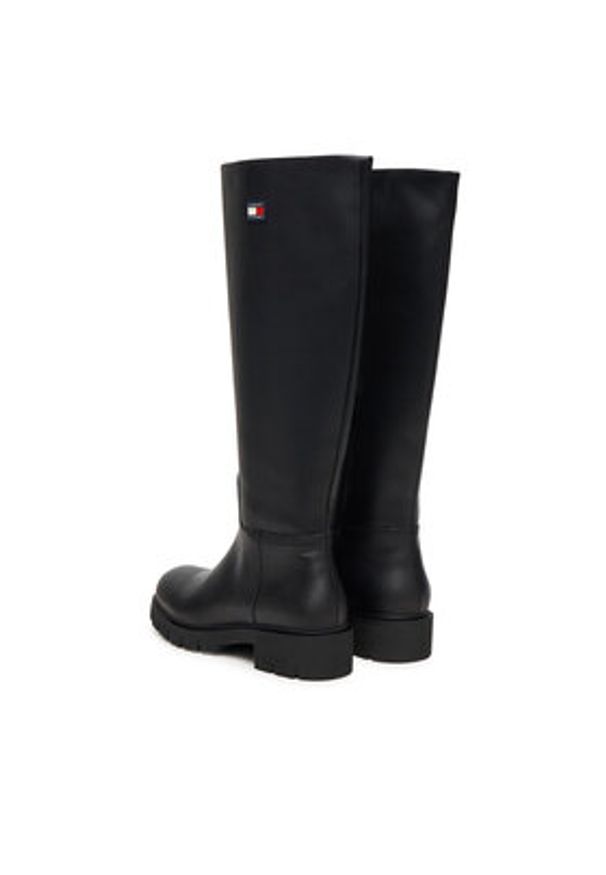 Tommy Jeans Kozaki Tjw Stretchy Long Shaft Boot EN0EN02828 Czarny. Kolor: czarny. Materiał: skóra