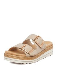 Remonte Klapki CEO-D0Q66-62 Beżowy jasny. Kolor: beżowy. Materiał: skóra, syntetyk #6