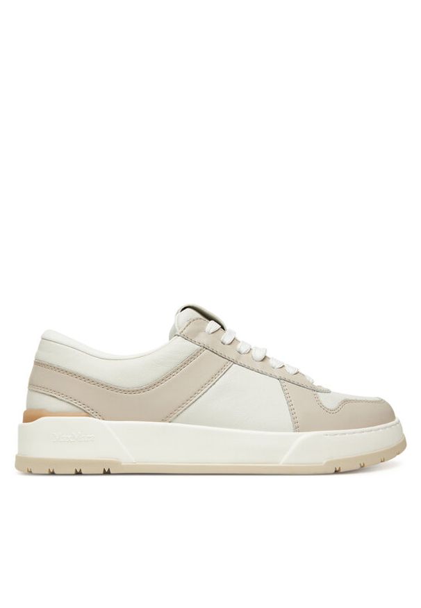 Max Mara Sneakersy Chillblock 2524766051650 Beżowy. Kolor: beżowy. Materiał: skóra