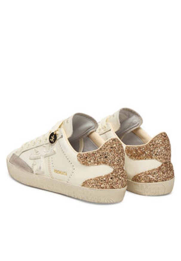 Premiata Sneakersy Stevend Var 8059 Kremowy. Kolor: kremowy. Materiał: skóra