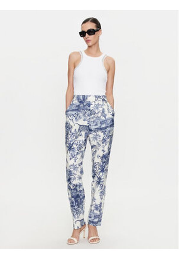 Dixie Spodnie materiałowe PDGSJVO Kolorowy Relaxed Fit. Materiał: bawełna. Wzór: kolorowy