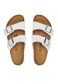 Birkenstock Klapki Arizona Sl Bf 1018220 Biały. Kolor: biały. Materiał: skóra