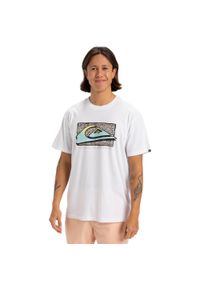 Quiksilver - Koszulka z krótkim rękawem dla Mężczyzn RETRO FADE Biały. Kolor: biały. Materiał: materiał, bawełna. Długość rękawa: krótki rękaw. Długość: krótkie