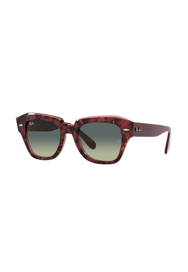 Ray-Ban - Okulary przeciwsłoneczne State Street. Kolor: czerwony