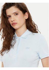 Lacoste Polo PF5462 Błękitny Slim Fit. Typ kołnierza: polo. Kolor: niebieski. Materiał: bawełna