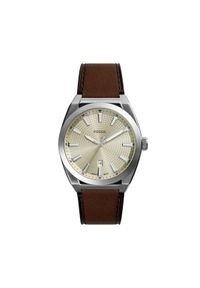Fossil Zegarek Everett FS6071 Brązowy. Kolor: brązowy