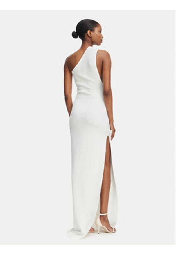 Elisabetta Franchi Sukienka wieczorowa AM-43B-62E2-V600 Kremowy Slim Fit. Kolor: kremowy. Materiał: wiskoza. Styl: wizytowy
