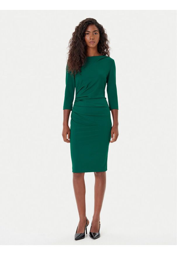 Rinascimento Sukienka koktajlowa CFC0126154003 Zielony Slim Fit. Kolor: zielony. Materiał: syntetyk. Styl: wizytowy
