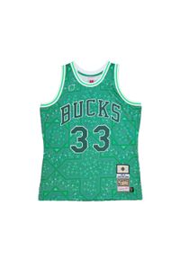 Mitchell & Ness - Koszulka NBA Milwaukee Bucks Kareem Abdul-Jabbar. Kolor: zielony. Sport: koszykówka #1