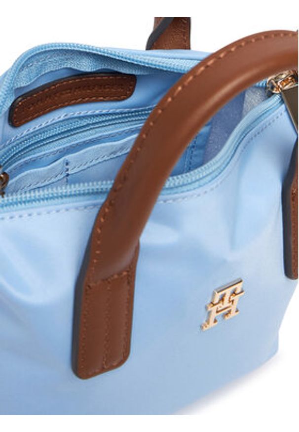 TOMMY HILFIGER - Tommy Hilfiger Torebka Popette Micro Tote AW0AW18368 Błękitny. Kolor: niebieski