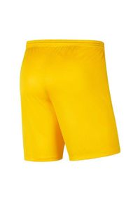 Nike - Dziecięce/niemowlęce Spodenki Z Dzianiny Dry Park III. Kolor: żółty. Materiał: dzianina. Styl: sportowy. Sport: turystyka piesza