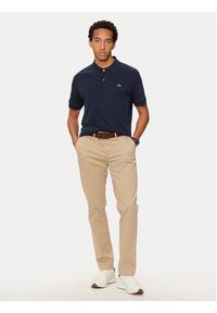 Lacoste Polo DH2050 Granatowy Regular Fit. Typ kołnierza: polo. Kolor: niebieski. Materiał: bawełna #4