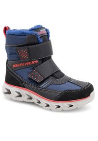 skechers - Skechers Śniegowce 90588L/NVBK Granatowy. Kolor: niebieski #3