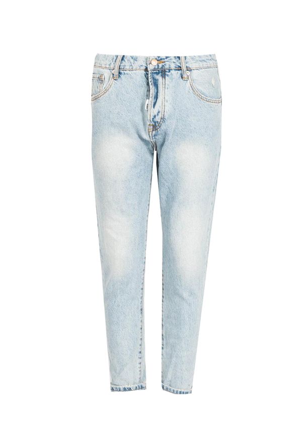Takeshy Kurosawa Jeansy "Open-End Carrot" | 83445 | Open-End Carrot | Mężczyzna | Niebieski. Okazja: na co dzień. Kolor: niebieski. Wzór: aplikacja. Styl: casual