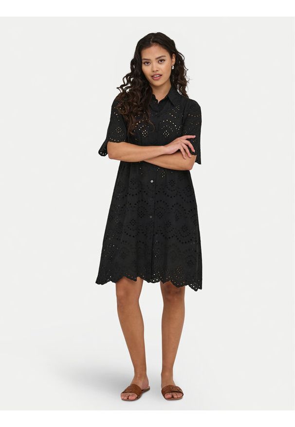 only - ONLY Sukienka letnia Valais 15357653 Czarny Regular Fit. Kolor: czarny. Materiał: bawełna. Sezon: lato