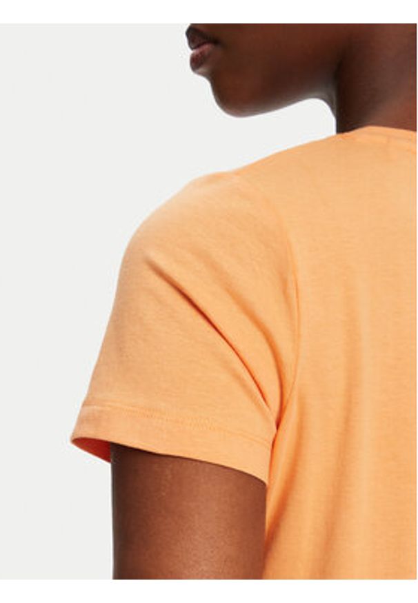 Pepe Jeans T-Shirt New Virginia PL505202 Pomarańczowy Slim Fit. Kolor: pomarańczowy. Materiał: bawełna
