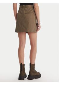 G-Star RAW - G-Star Raw Spódnica mini D29095-5126 Khaki Regular Fit. Kolor: brązowy. Materiał: bawełna #4