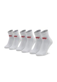 Zestaw 3 par wysokich skarpet unisex Levi's® 903051-001 White. Kolor: biały. Materiał: materiał #1