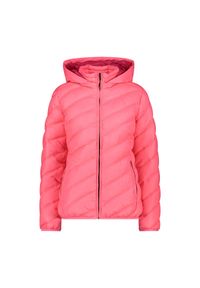 Kurtka puchowa z kapturem 3M™ Thinsulate™ damska CMP. Typ kołnierza: kaptur. Kolor: różowy. Materiał: puch. Technologia: Thinsulate #1