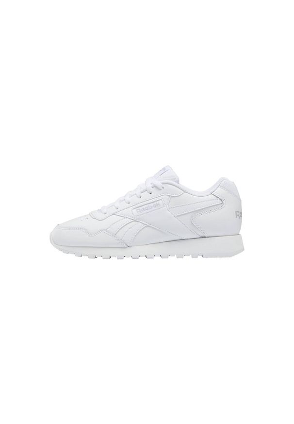 Buty do chodzenia damskie Reebok Glide. Zapięcie: sznurówki. Kolor: biały, wielokolorowy, szary. Materiał: guma, skóra. Szerokość cholewki: normalna. Sport: turystyka piesza
