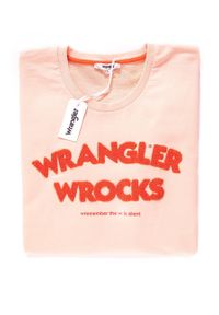 Wrangler - BLUZA WRANGLER DAMSKA WROCKS SWEAT PEACH PARFAIT W601OHYUD 112130375. Wzór: aplikacja #6