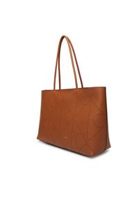 Calvin Klein Torebka Emblem Aop Perfor Lthr Tote LV04F3359G Brązowy. Kolor: brązowy. Materiał: skórzane #4