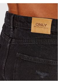 only - ONLY Szorty jeansowe Jagger 15245695 Czarny Mom Fit. Kolor: czarny. Materiał: bawełna