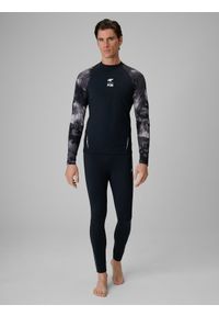 4f - 4F Legginsy do pływania i sportów wodnych z filtrem UPF50+ męskie - czarne XXL. Kolor: czarny. Materiał: materiał, skóra. Długość: do kostek. Sezon: lato. Sport: żeglarstwo, pływanie #1