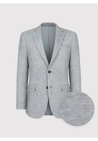 Pako Lorente - PAKO LORENTE - Szara marynarka melanż z dzianiny. Kolor: szary. Materiał: dzianina. Wzór: melanż. Sezon: jesień #2