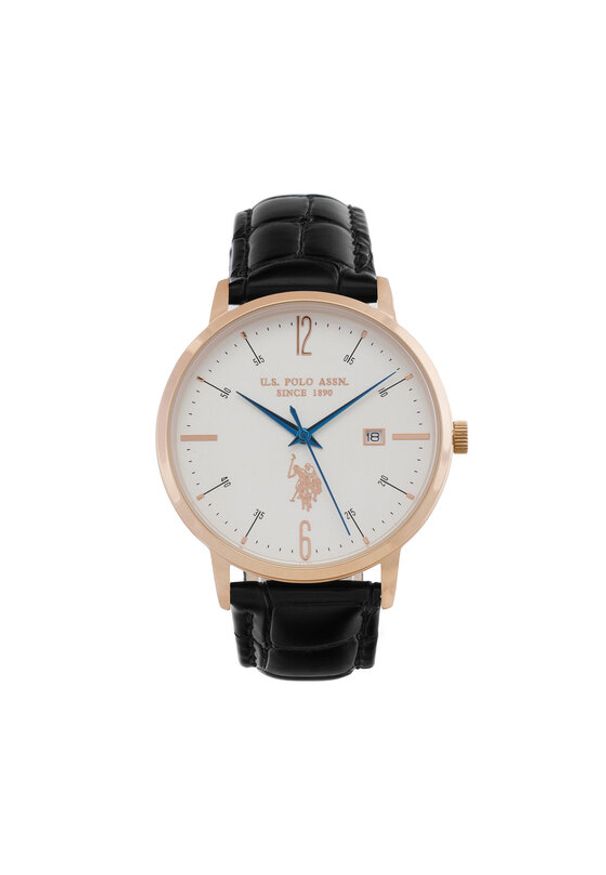 U.S. Polo Assn. Zegarek Dorian USP7276WH Czarny. Kolor: czarny