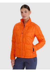 4f - 4F Kurtka puchowa trekkingowa z wypełnieniem Primaloft Silver damska - pomarańczowa L. Typ kołnierza: kołnierzyk stójkowy. Kolor: pomarańczowy. Materiał: puch. Technologia: Primaloft. Wzór: aplikacja. Sezon: wiosna, lato. Sport: turystyka piesza, wspinaczka #1