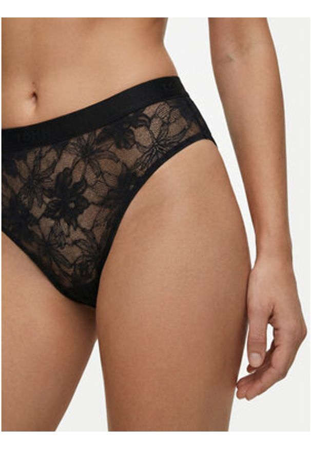 TOMMY HILFIGER - Tommy Hilfiger Figi klasyczne z wysokim stanem UW0UW06269 Czarny. Stan: podwyższony. Kolor: czarny. Materiał: syntetyk