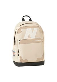 Plecak New Balance LAB21013TWF – beżowy. Kolor: beżowy. Materiał: materiał, poliester. Styl: casual #1