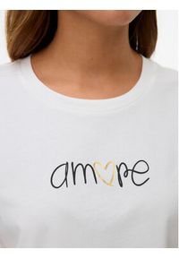 Vero Moda T-Shirt Ikami 10340181 Biały Regular Fit. Kolor: biały. Materiał: bawełna #2