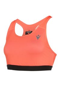 Damski biustonosz typu tank top Macron Running beatrix. Kolor: czarny, pomarańczowy, wielokolorowy. Długość rękawa: bez rękawów. Sport: bieganie #1