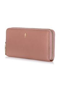 Ochnik - Duży różowy skórzany portfel damski. Kolor: różowy. Materiał: skóra #4