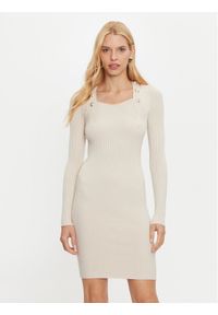 Marciano Guess Sukienka dzianinowa 4BGK01 5613Z Écru Slim Fit. Materiał: wiskoza #1