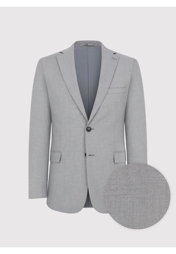 Pako Lorente - PAKO LORENTE - Szara marynarka garniturowa. Kolor: szary. Materiał: poliester, elastan, wiskoza. Styl: młodzieżowy