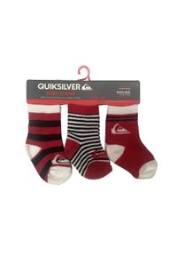 Zestaw 3 skarpetek niemowlęcych Quiksilver Basic 0–6 miesięcy. Kolor: czarny, fioletowy, wielokolorowy, biały #1