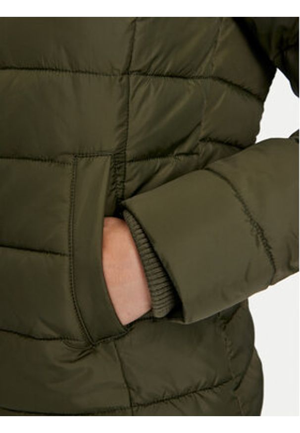 Tommy Jeans Kurtka zimowa Basic DW0DW18311 Zielony Slim Fit. Kolor: zielony. Materiał: syntetyk. Sezon: zima