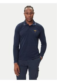 Aeronautica Militare Polo 252PO1653UP00082 Granatowy Regular Fit. Typ kołnierza: polo. Kolor: niebieski. Materiał: bawełna