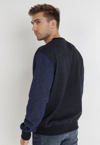 Born2be - Granatowy Sweter Typhephone. Kolor: niebieski. Materiał: materiał, jeans. Długość rękawa: długi rękaw. Długość: długie. Styl: klasyczny #6