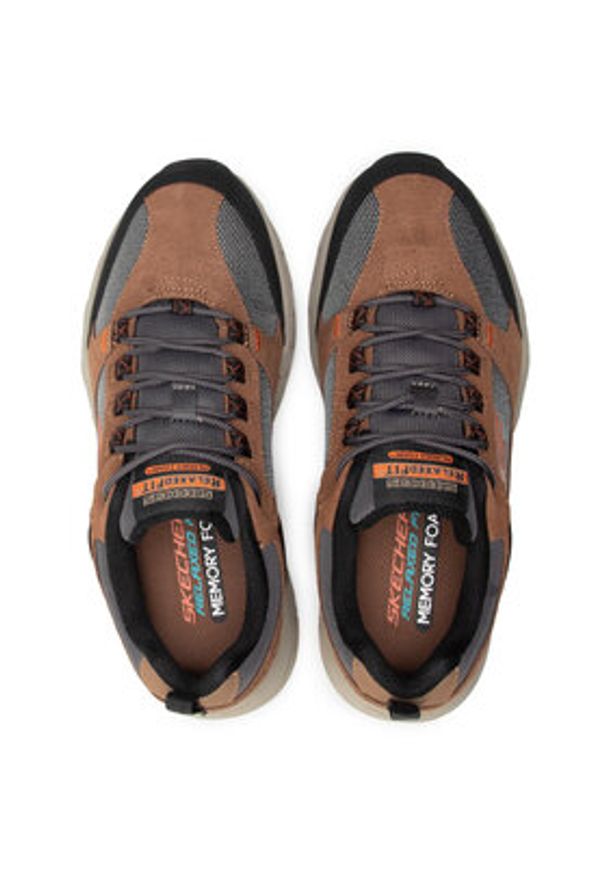skechers - Skechers Trekkingi Oak Canyon 51893/BRBK Brązowy. Kolor: brązowy. Materiał: materiał. Sport: turystyka piesza