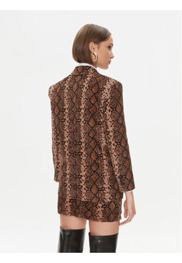 Pinko Marynarka Ginger 102481 A1EK Brązowy Regular Fit. Kolor: brązowy. Materiał: bawełna
