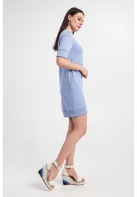 Armani Exchange - Sukienka dresowa ARMANI EXCHANGE. Materiał: dresówka. Wzór: haft. Długość: mini #4